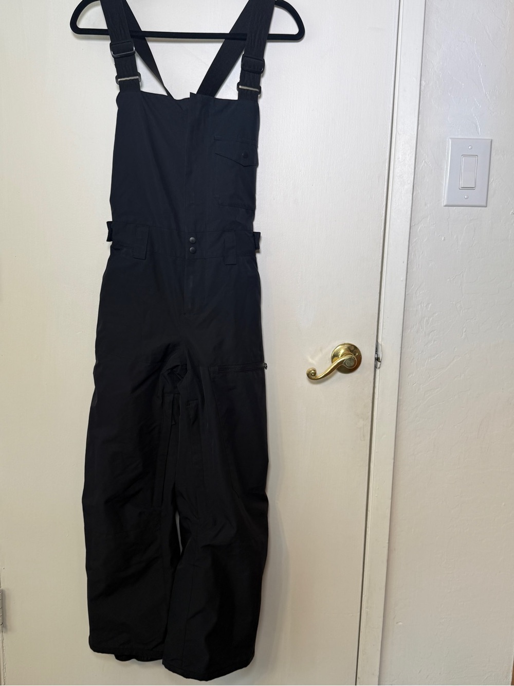 Quiksilver Black Kids 12 Medium Snow Bib Overalls Dry Flight Technology
